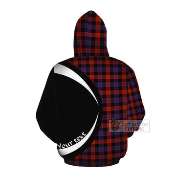 Tartan Vibes Clothing Brown (Broun) Tartan Cotton Hoodie with Family Crest Circle Style