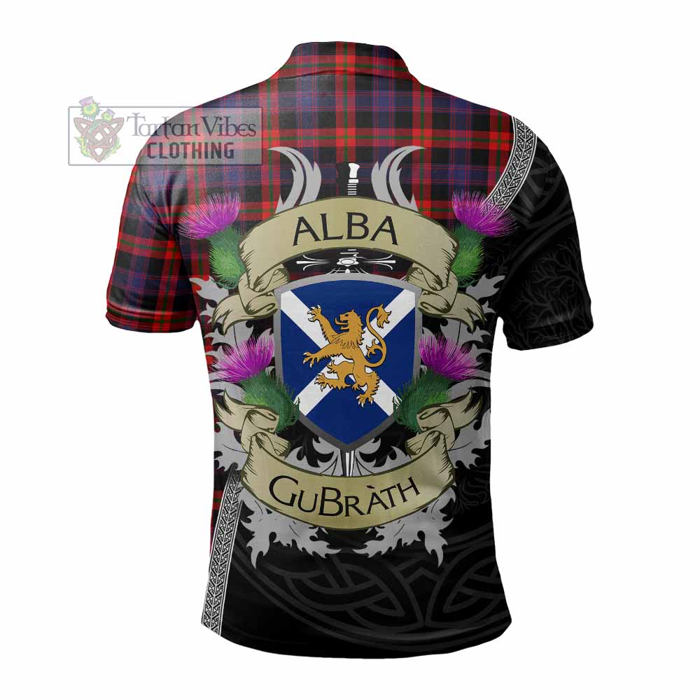 Tartan Vibes Clothing Brown (Broun) Tartan Family Crest Polo Shirt Lion Rampant Royal Thistle Shield Celtic Inspired