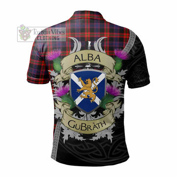 Tartan Vibes Clothing Brown (Broun) Tartan Family Crest Polo Shirt Lion Rampant Royal Thistle Shield Celtic Inspired