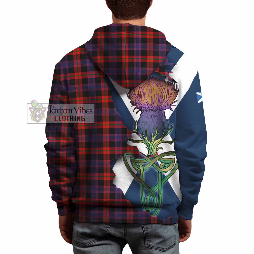 Tartan Vibes Clothing Brown (Broun) Tartan Family Crest Hoodie Scottish Thistle Celtic Inspired