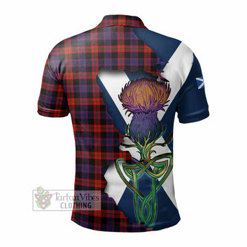 Tartan Vibes Clothing Brown (Broun) Tartan Family Crest Polo Shirt Scottish Thistle Celtic Inspired