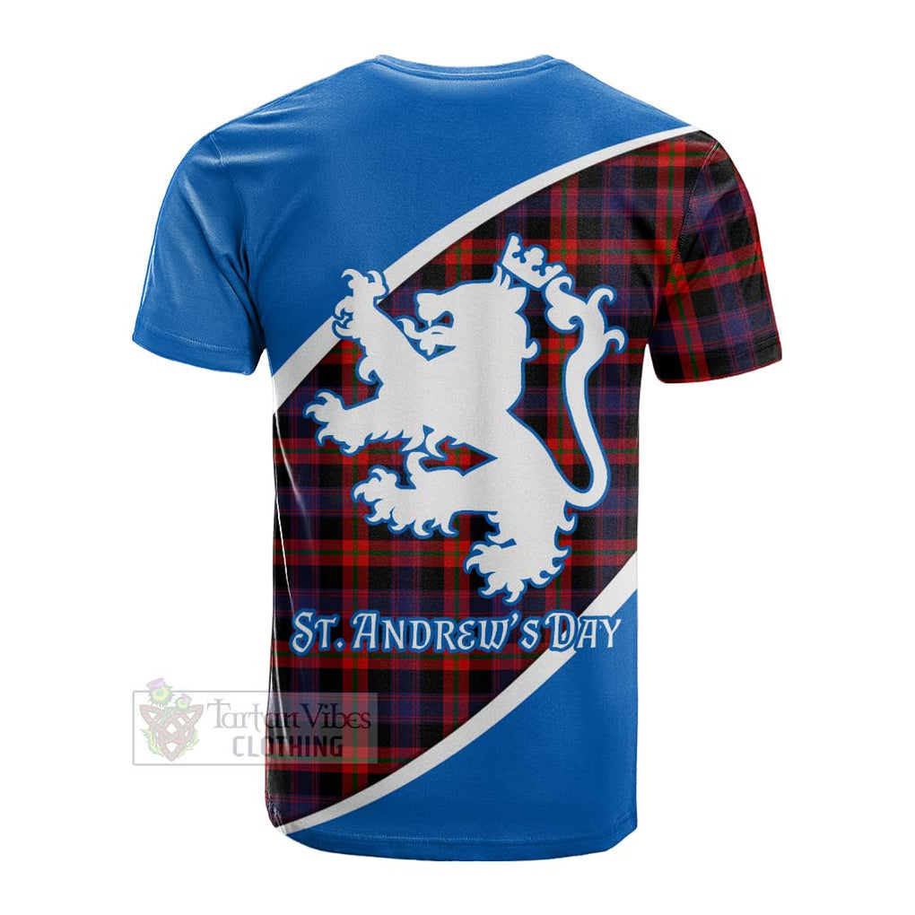 Tartan Vibes Clothing Brown (Broun) Family Crest Tartan Cotton T-shirt Celebrate Saint Andrew's Day in Style