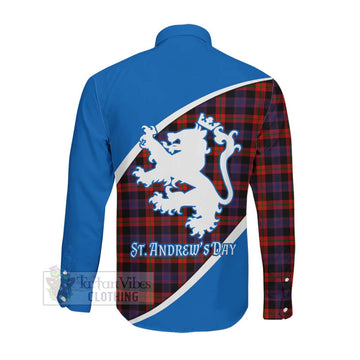 Tartan Vibes Clothing Brown (Broun) Family Crest Tartan Long Sleeve Button Shirt Celebrate Saint Andrew's Day in Style