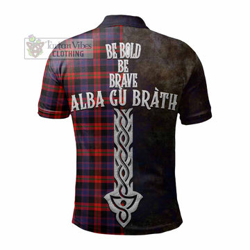 Tartan Vibes Clothing Brown (Broun) Tartan Family Crest Polo Shirt Alba Gu Brath Be Brave Lion Ancient Style