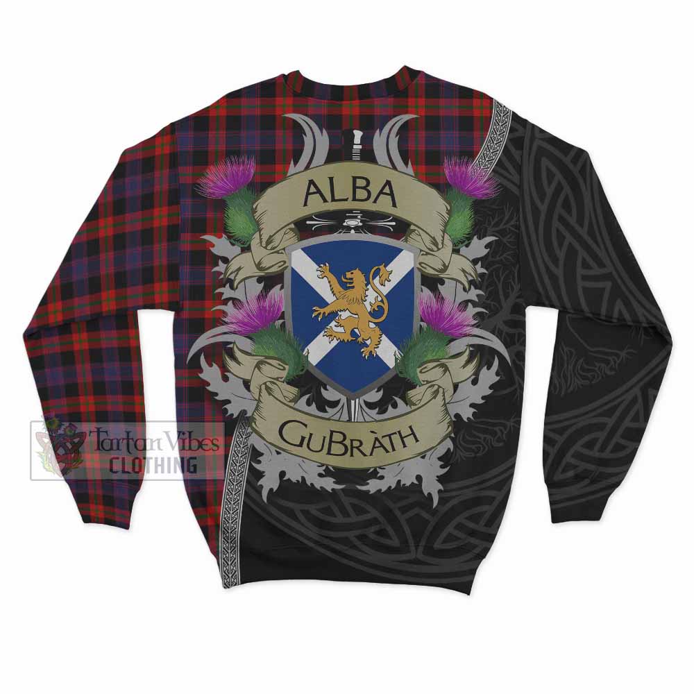 Tartan Vibes Clothing Brown (Broun) Tartan Family Crest Sweatshirt Lion Rampant Royal Thistle Shield Celtic Inspired