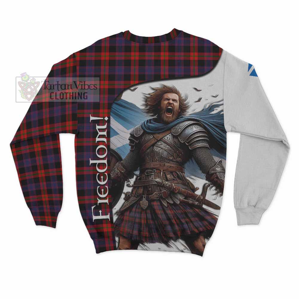 Tartan Vibes Clothing Brown (Broun) Crest Tartan Sweatshirt Inspired by the Freedom of Scottish Warrior