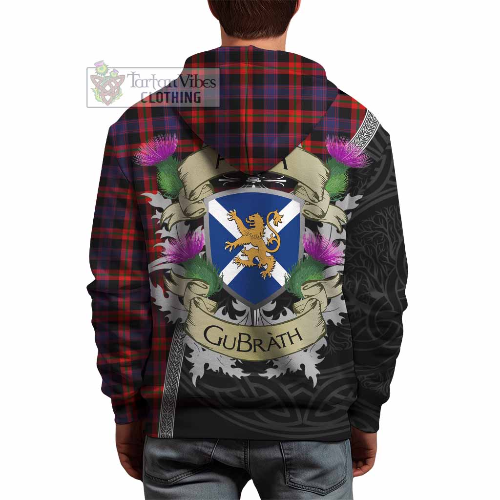 Tartan Vibes Clothing Brown (Broun) Tartan Family Crest Hoodie Lion Rampant Royal Thistle Shield Celtic Inspired