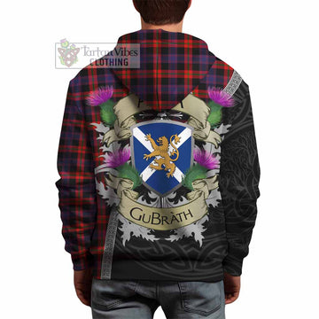Tartan Vibes Clothing Brown (Broun) Tartan Family Crest Hoodie Lion Rampant Royal Thistle Shield Celtic Inspired
