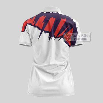 Tartan Vibes Clothing Brown (Broun) Clan Crest Women's Polo Shirt with Retro Sport Style