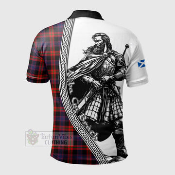 Tartan Vibes Clothing Brown (Broun) Tartan Clan Crest Polo Shirt with Highlander Warrior Celtic Style