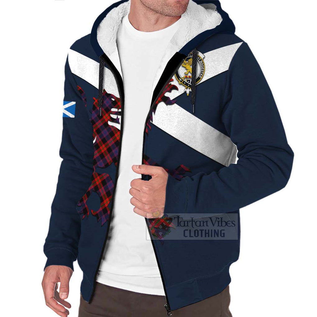 Tartan Vibes Clothing Brown (Broun) Tartan Lion Rampant Sherpa Hoodie – Proudly Display Your Heritage with Alba Gu Brath and Clan Name