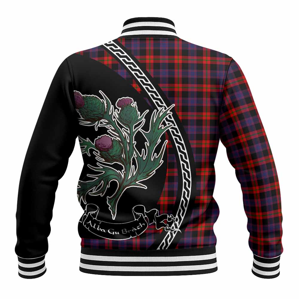 Brown (Broun) Family Crest Tartan Baseball Jacket Alba Thistle Inspired - Tartan Vibes Clothing