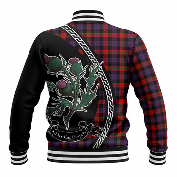 Brown (Broun) Family Crest Tartan Baseball Jacket Alba Thistle Inspired - Tartan Vibes Clothing