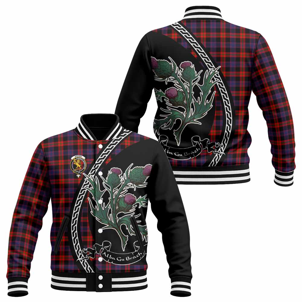 Brown (Broun) Family Crest Tartan Baseball Jacket Alba Thistle Inspired - Tartan Vibes Clothing