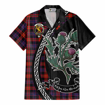 Brown (Broun) Family Crest Tartan Cotton Hawaiian Shirt Alba Thistle Inspired - Tartan Vibes Clothing