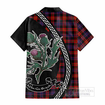 Brown (Broun) Family Crest Tartan Cotton Hawaiian Shirt Alba Thistle Inspired - Tartan Vibes Clothing