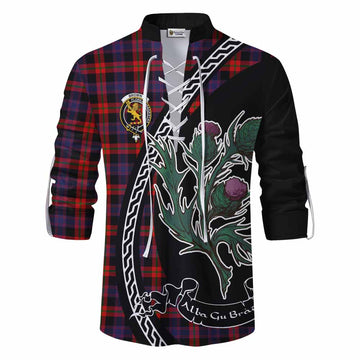 Brown (Broun) Family Crest Tartan Ghillie Shirt Alba Thistle Inspired - Tartan Vibes Clothing
