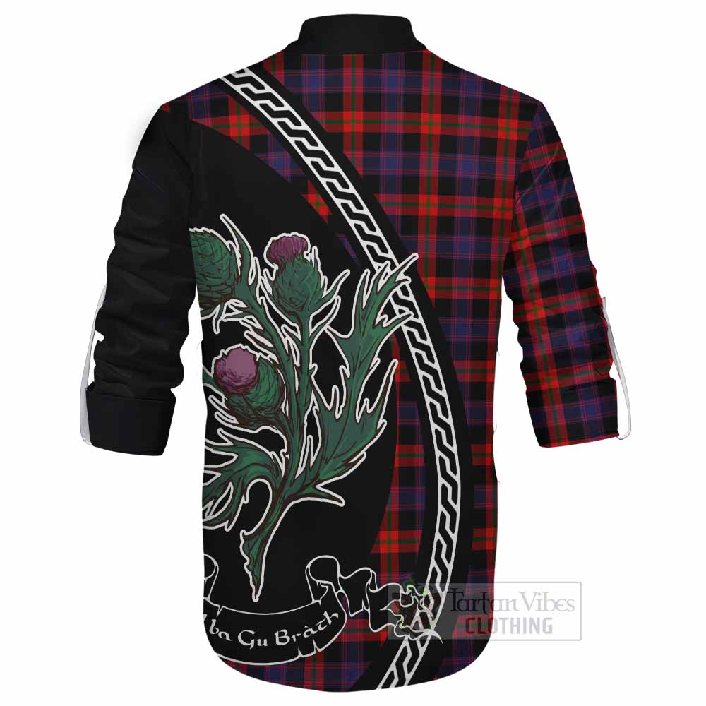Brown (Broun) Family Crest Tartan Ghillie Shirt Alba Thistle Inspired - Tartan Vibes Clothing
