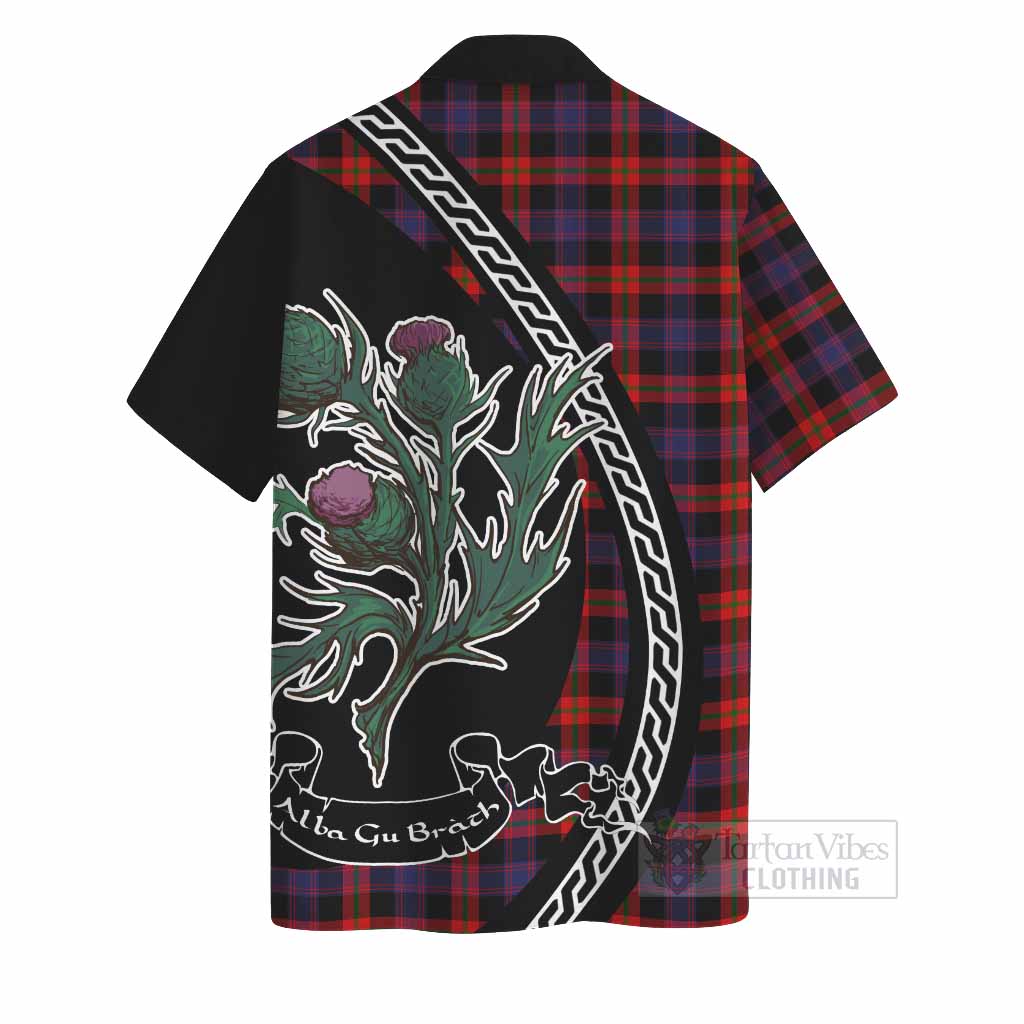 Brown (Broun) Family Crest Tartan Hawaiian Shirt Alba Thistle Inspired - Tartan Vibes Clothing