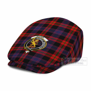 Brown (Broun) Family Crest Tartan Jeff Cap, Tartan Flat Cap