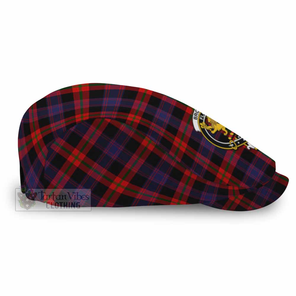 Brown (Broun) Family Crest Tartan Jeff Cap, Tartan Flat Cap