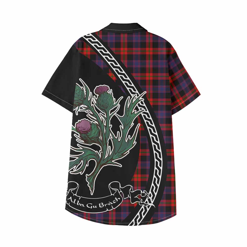 Brown (Broun) Family Crest Tartan Kid Hawaiian Shirt Alba Thistle Inspired - Tartan Vibes Clothing