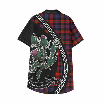Brown (Broun) Family Crest Tartan Kid Hawaiian Shirt Alba Thistle Inspired - Tartan Vibes Clothing