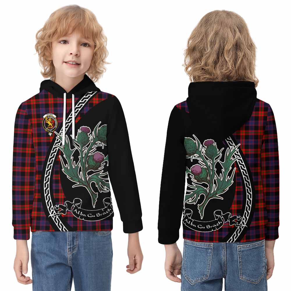 Brown (Broun) Family Crest Tartan Kid Hoodie Alba Thistle Inspired - Tartan Vibes Clothing