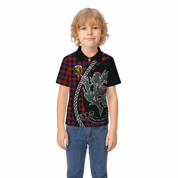 Brown (Broun) Family Crest Tartan Kid Polo Shirt Alba Thistle Inspired - Tartan Vibes Clothing