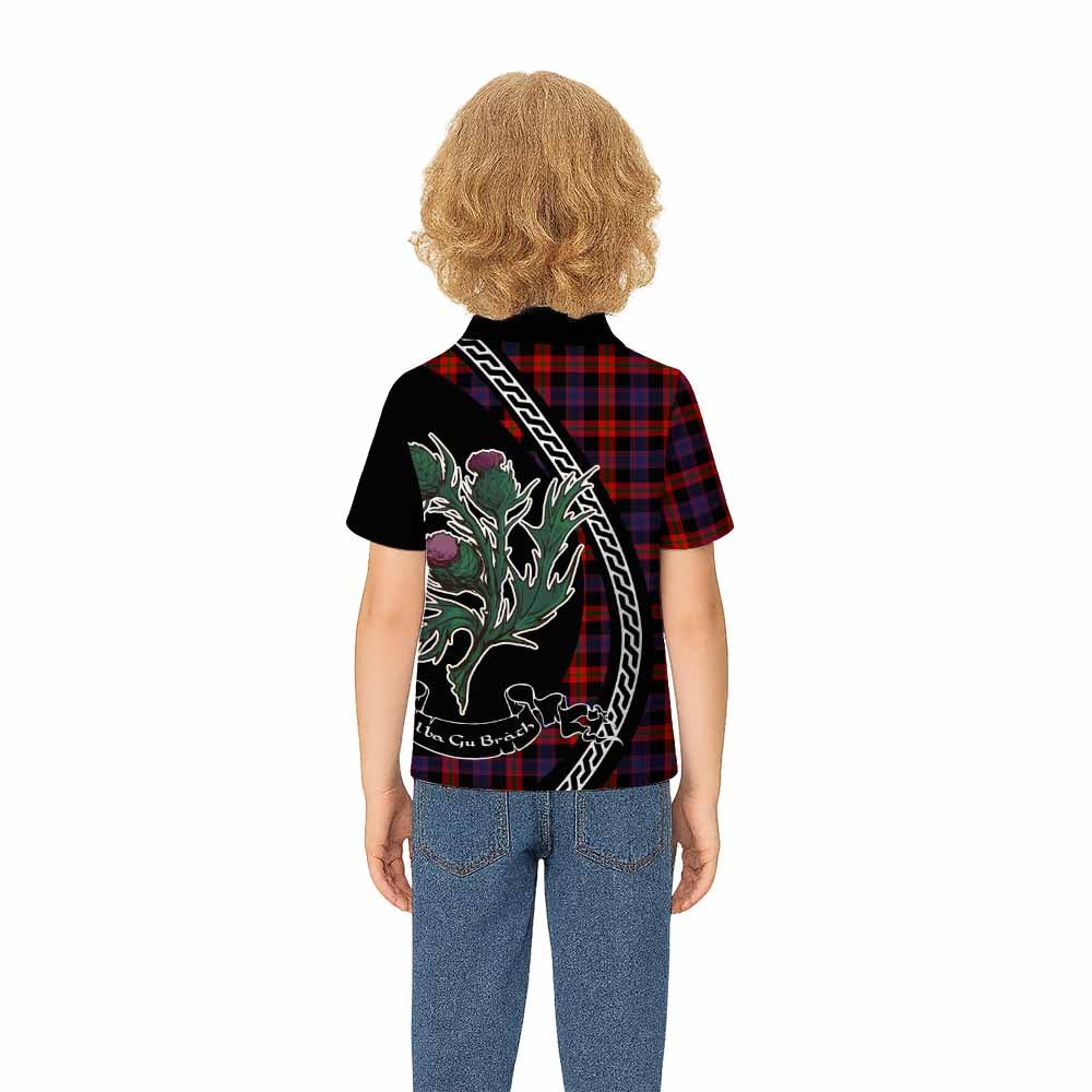 Brown (Broun) Family Crest Tartan Kid Polo Shirt Alba Thistle Inspired - Tartan Vibes Clothing