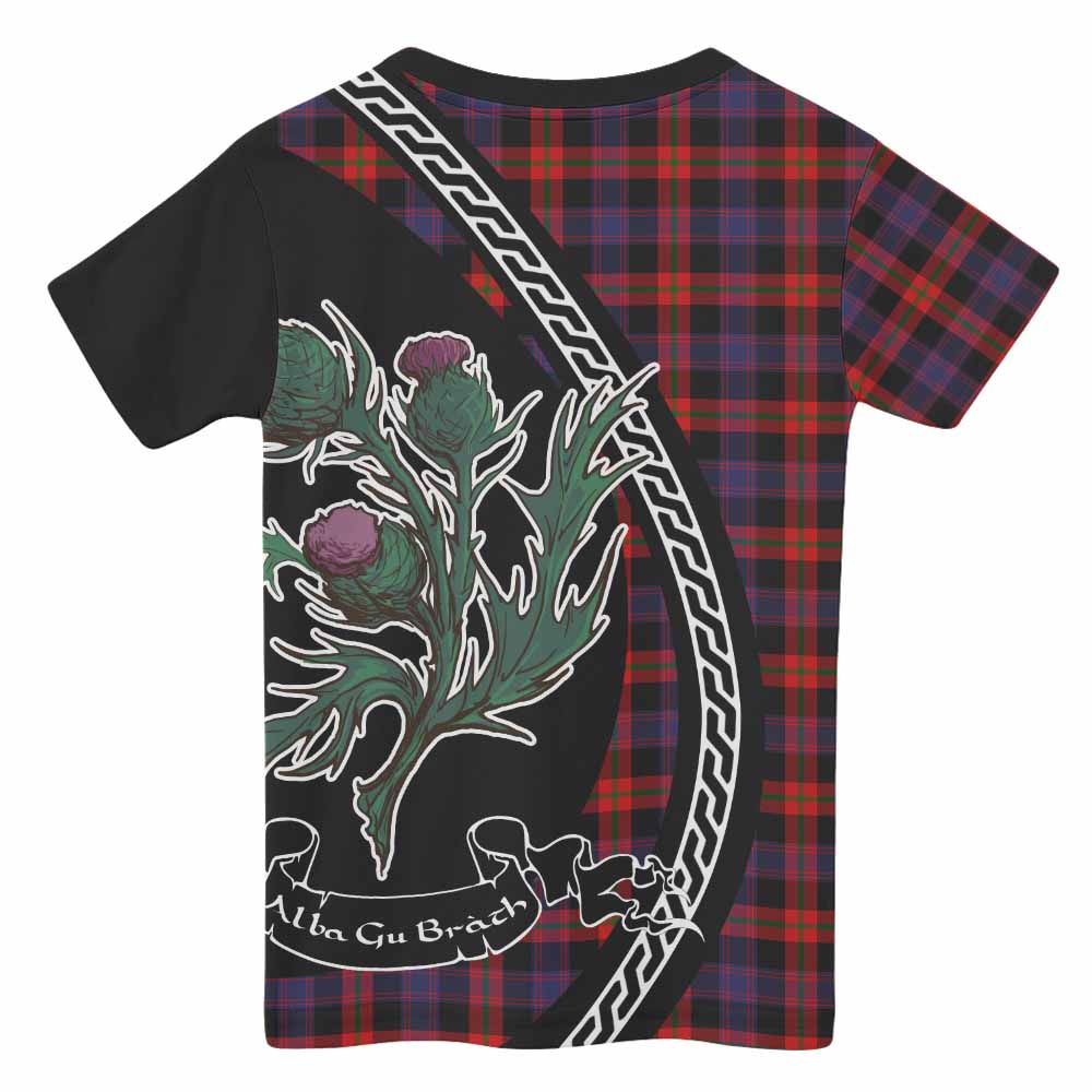 Brown (Broun) Family Crest Tartan Kid T-shirt Alba Thistle Inspired - Tartan Vibes Clothing