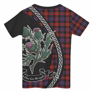 Brown (Broun) Family Crest Tartan Kid T-shirt Alba Thistle Inspired - Tartan Vibes Clothing