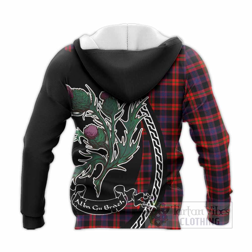 Brown (Broun) Family Crest Tartan Knitted Hoodie Alba Thistle Inspired - Tartan Vibes Clothing