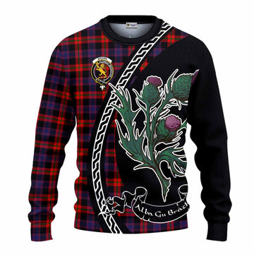 Brown (Broun) Family Crest Tartan Knitted Sweater Alba Thistle Inspired - Tartan Vibes Clothing