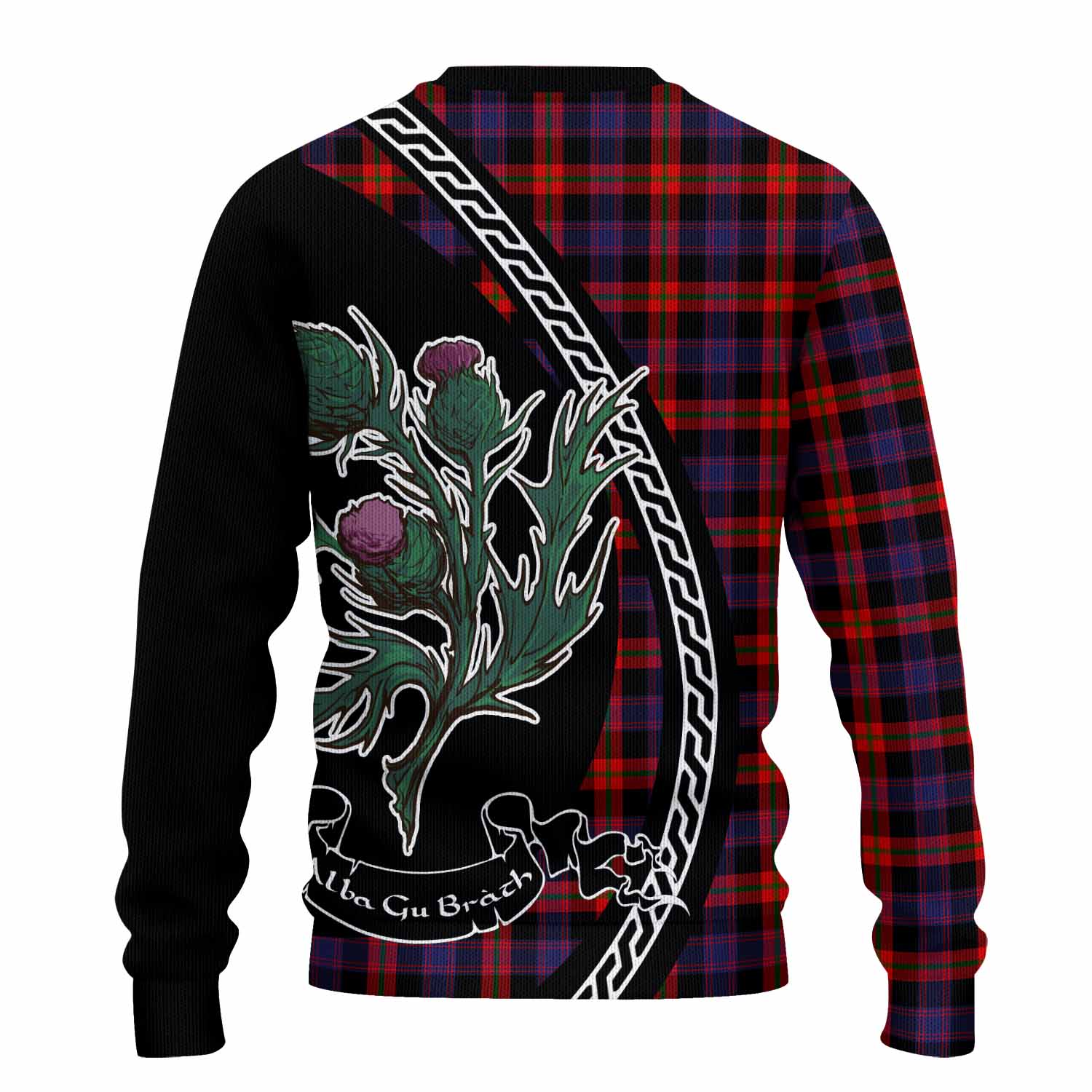 Brown (Broun) Family Crest Tartan Knitted Sweater Alba Thistle Inspired - Tartan Vibes Clothing