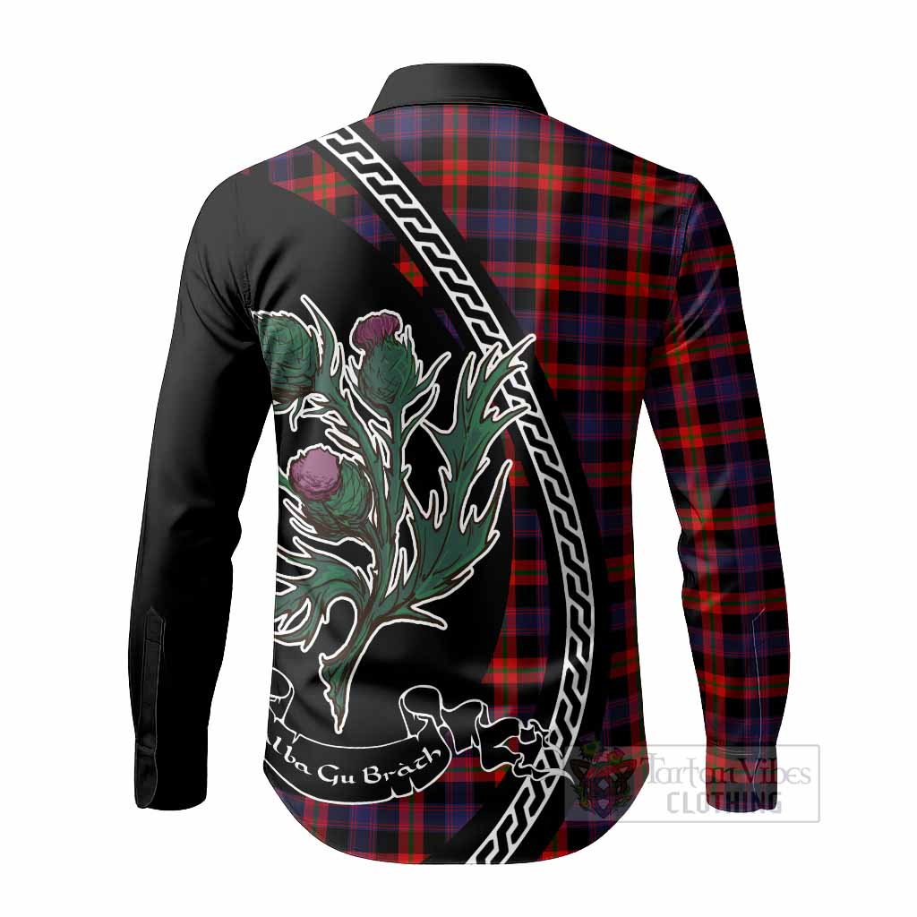 Brown (Broun) Family Crest Tartan Long Sleeve Button Shirts Alba Thistle Inspired - Tartan Vibes Clothing