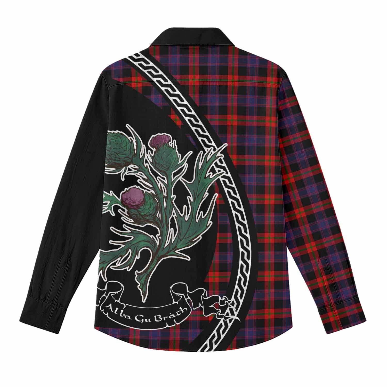 Brown (Broun) Family Crest Tartan Women Casual Shirt Alba Thistle Inspired - Tartan Vibes Clothing