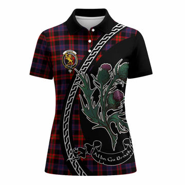 Brown (Broun) Family Crest Tartan Women Polo Shirt Alba Thistle Inspired - Tartan Vibes Clothing