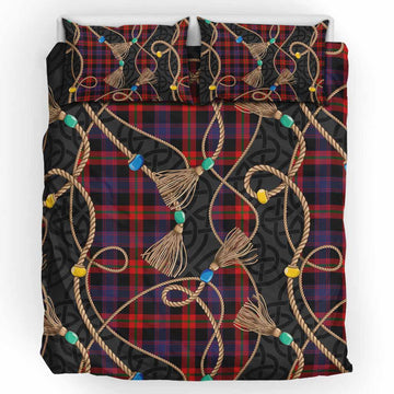 Brown (Broun) Scottish Tartan Twisted Ropes Stylized Bedding Set UK Bedding Set UK King 91*87 inch - Tartan Vibes Clothing
