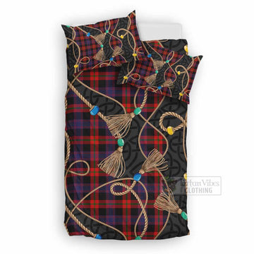 Brown (Broun) Scottish Tartan Twisted Ropes Stylized Bedding Set UK Bedding Set UK Double 79*79 inch - Tartan Vibes Clothing