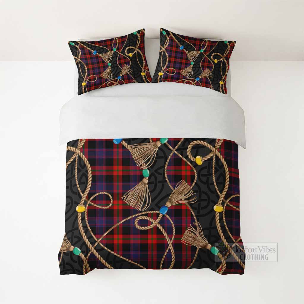 Brown (Broun) Scottish Tartan Twisted Ropes Stylized Bedding Set - Tartan Vibes Clothing