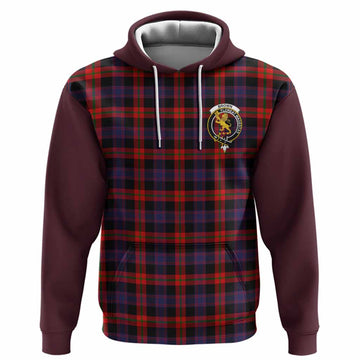 Brown (Broun) Tartan Accent Hoodie with Family Crest
