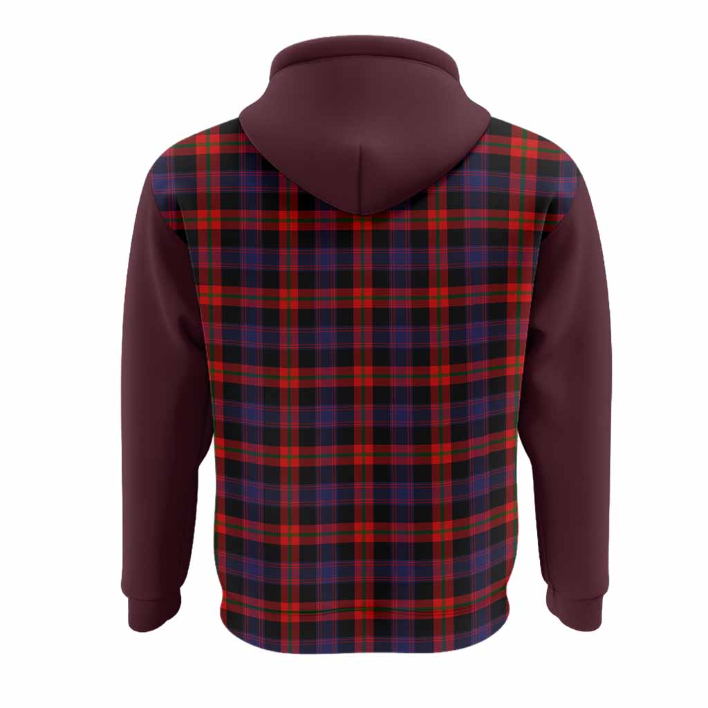 Brown (Broun) Tartan Accent Hoodie with Family Crest