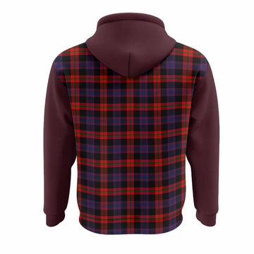 Brown (Broun) Tartan Accent Hoodie with Family Crest
