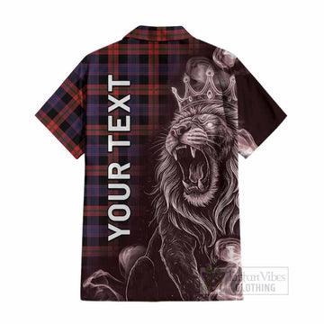 Brown (Broun) Tartan Cotton Hawaiian Shirt Roaring Lion Heritage