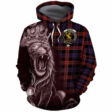Brown (Broun) Tartan Cotton Hoodie Roaring Lion Heritage