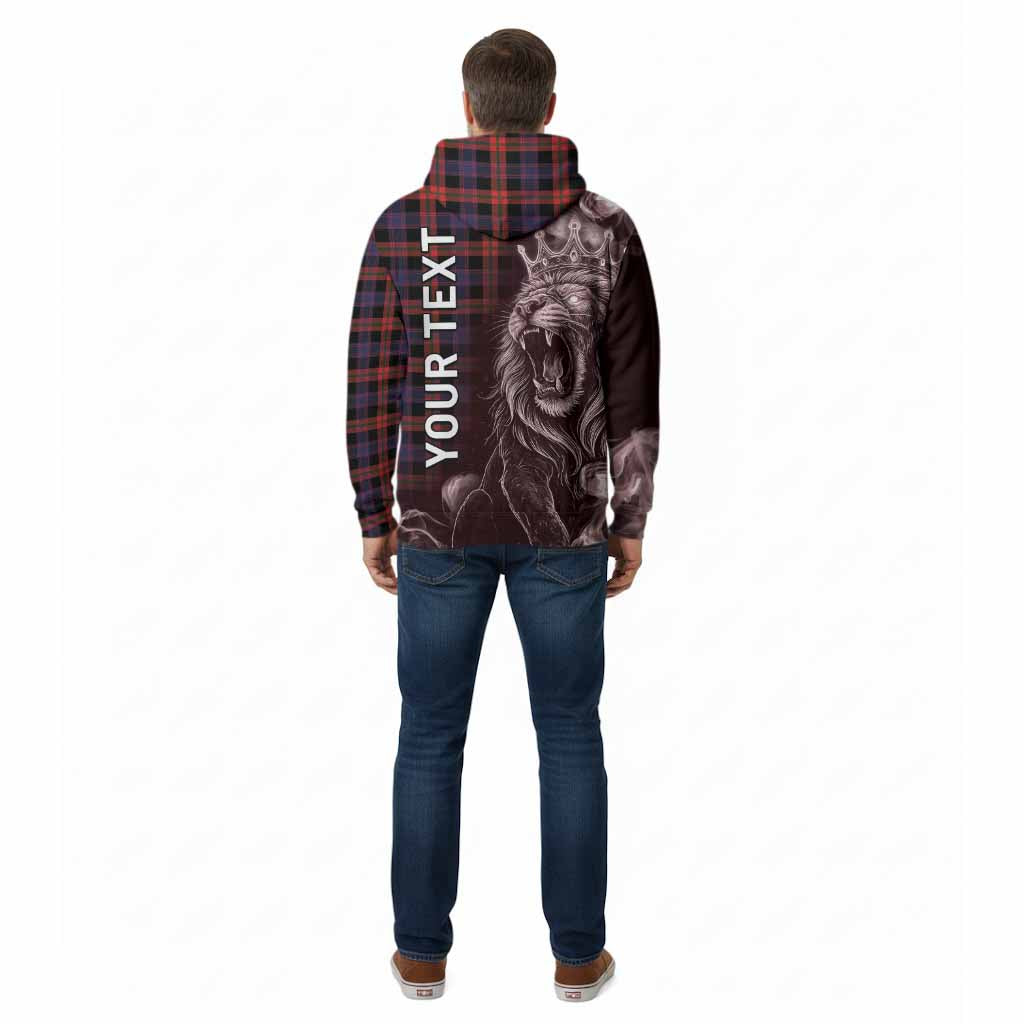 Brown (Broun) Tartan Cotton Hoodie Roaring Lion Heritage