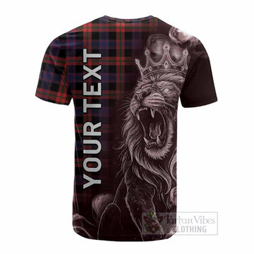 Brown (Broun) Tartan Cotton T-shirt Roaring Lion Heritage