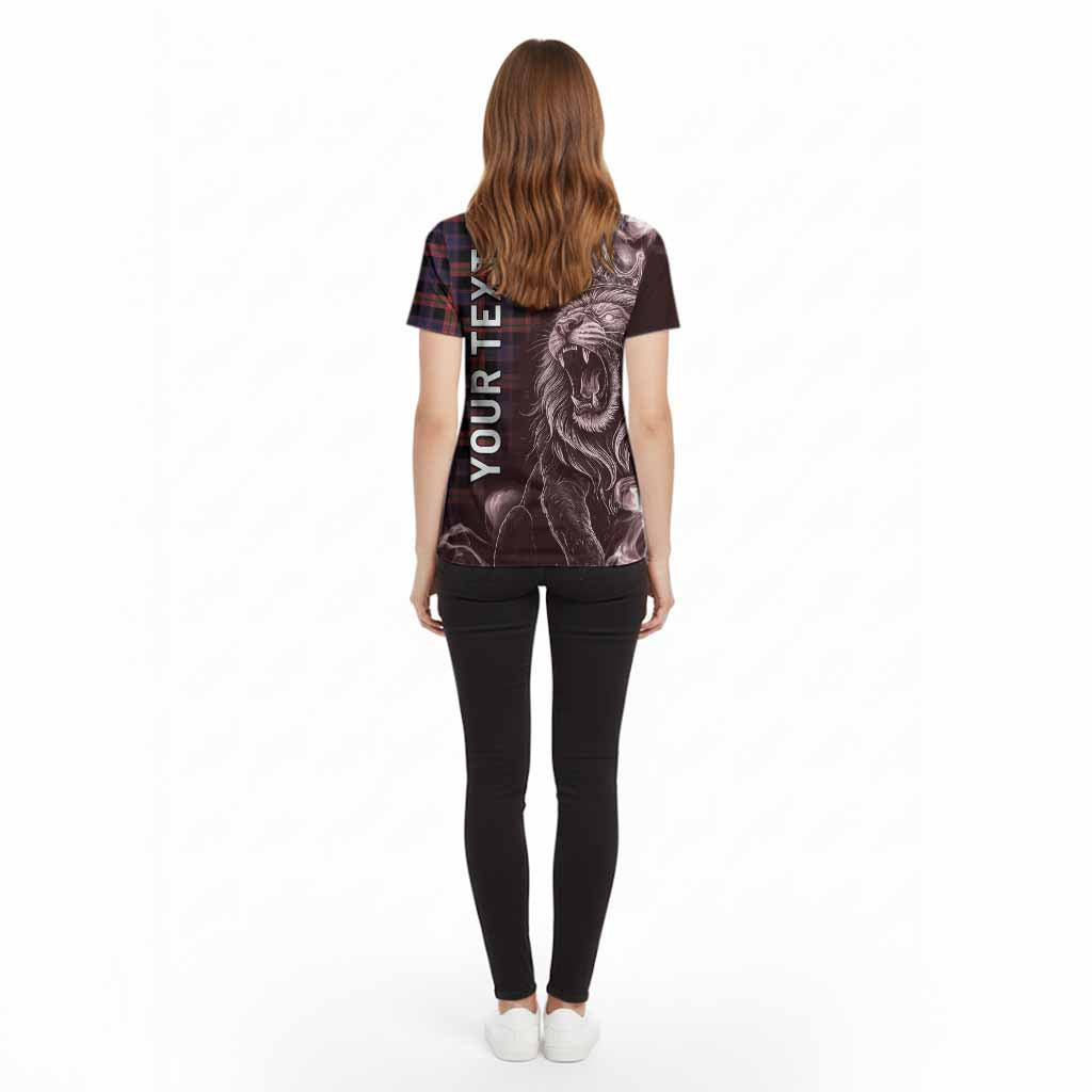 Brown (Broun) Tartan Cotton T-shirt Roaring Lion Heritage