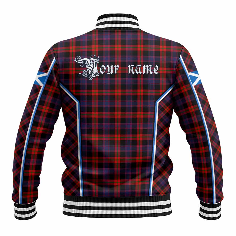 Brown (Broun) Tartan Crest Baseball Jacket Scotland Coat of Arm Flag Style - Tartan Vibes Clothing